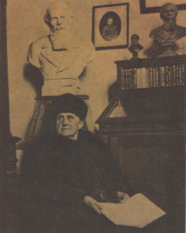 dostojevskijs andra hustru anna i dostojevskijrmmet i histeriska museet moskva, unknow artist